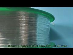 0.4mm Copper Nickel alloy wire Bzn 18-20 wire