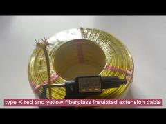 type K red and yellow fiberglass insulated extension cable