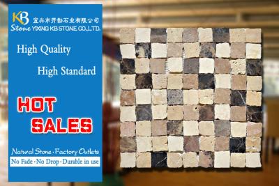 China Broken Edge Square Marble Mosaic Tiles Mixed Colour 305 X 305mm for sale