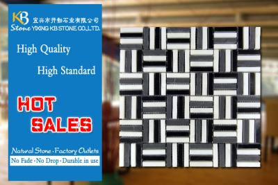 China Travertine Mosaic Tiles Mosaic Border Tiles Sunset Pink Calacatta White for sale