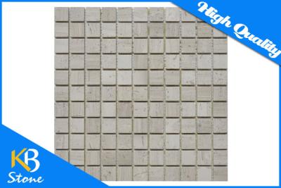 China Dinning Room Wooden Grey Marble M032 Mosaic Floor Tile Sheets / Mosaic Backsplash Tiles for sale