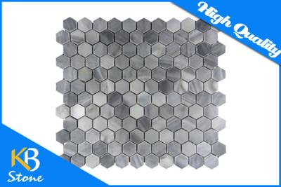 China Las tejas de mosaico grises del mármol del hexágono del suelo de Italia para Backsplash/la ducha emparedan el material de construcción en venta