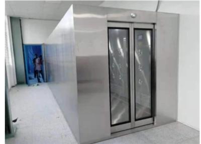 China Auto Slide Door Air Shower Tunnel With 3 Blowers And Adjustable Air Nozzles for sale