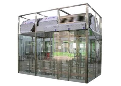 China Customized Z Type Air Shower Tunnel Full Toughened Glass Wall Air Shower Room for sale