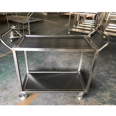 China Clean Room Stainless Steel Mobile Transfer Cart With Four Truckles en venta