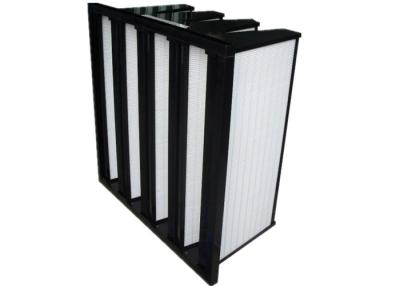 China Light Weight 4V Rigid V Bank Filter Dust , F5 / F6 Efficiency Air Condition Filter for sale