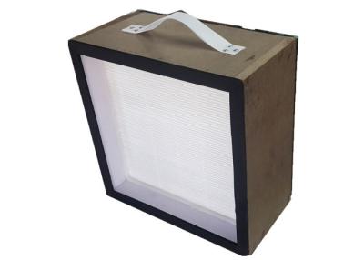 China Mini Pleated HV Glass Fiber ULPA Panel Air Filter Air Purifier With MDF Frame for sale