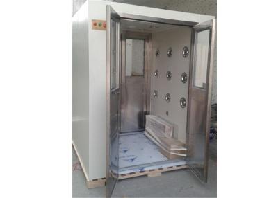 China Meio túnel de vidro do chuveiro de ar da carga da porta do quadro do SUS 304 para a entrada da sala de limpeza à venda