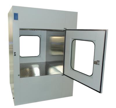 China Microelectronics Clean Room Air Shower Pass Box External Size 950X1100X1300mm for sale