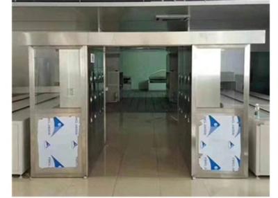 China Low Noise Air Shower Clean Room Auto Double Sliding Door For Precise Instrument Industry for sale