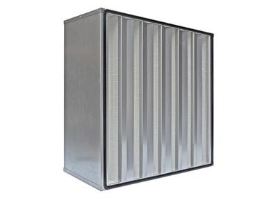 China Metal Frame Mini Pleat V Bank HEPA Air Filter Size Customizable for sale