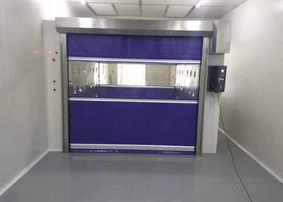 China Automatic Control Fast Rolling Up Door Air Shower Booth Soft Curtain Gate for sale