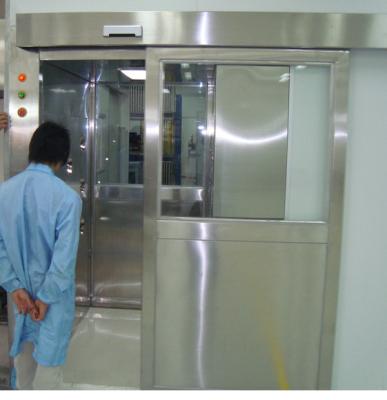 China ISO 7 Energy Efficient Stainless Steel Air Shower Room With Automatic Slid Door for sale
