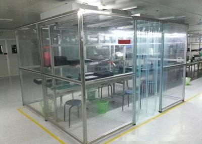 China Tubo cuadrado de acero inoxidable de la clase 100000 modulares del recinto limpio de Softwall de la farmacia en venta