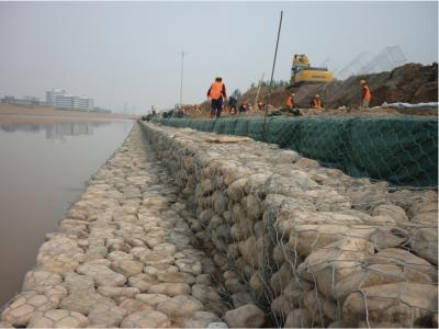 China 80*100mm Hole Size Gabion Box Retaining Wall 2.0m Length Wire Woven for sale