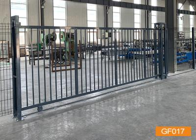 China Ral7016 Powder Coated Welded Sliding Metal Garden Fence Gate for sale