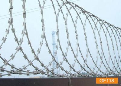 China BTO-22 Galvanized Razor Wire Coils Concertina Barbed Wire for sale