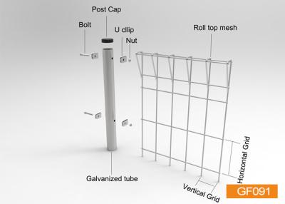 China Roll Top Welded Wire Garden Fence for sale