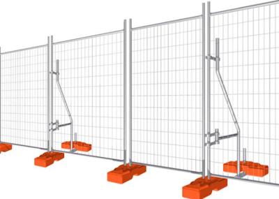 China Public Safety Pvc Coated 2.1x2.4m Temp Construction Fence for sale