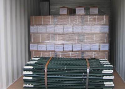 China Poste tachonado de acero pintado verde de la altura los 2.4m Q235 T en venta