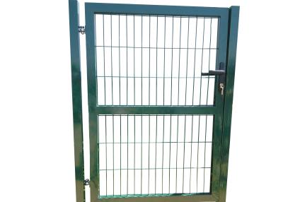 China 40x40mm Green Pvc Coated Wrought Iron Side Gates for sale