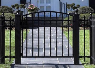 China Diseño de acero inoxidable simple de la puerta de la cerca del metal del hierro labrado de la cerca para la casa en venta