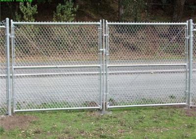 China anti corrosion Powder Coated 8 Ft Chain Link Fence Gate for sale