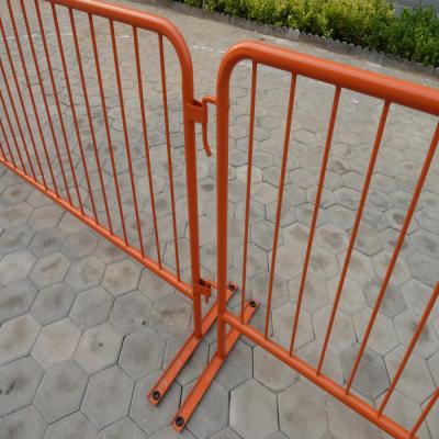China Varies Feets Crowd Barrier Fencing Safety Orange Pvc Coated 40 Inch Height for sale