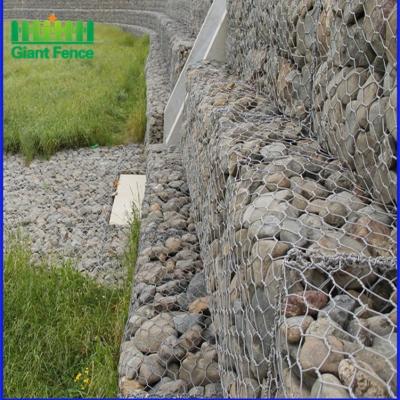 China Galvanzied 1.0m Height Pvc Coated Gabion Box Wire Strong Flexibility Woven for sale