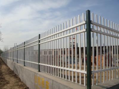 China 1.8m Height Tubular Steel Fence Powder Coated 25*25mm Rails for sale