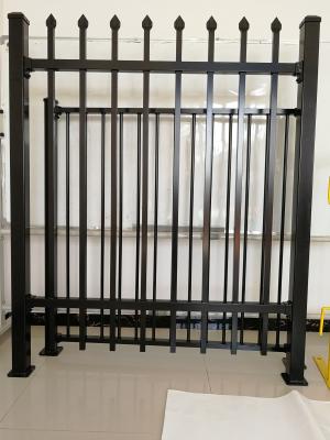 China 8ft Height Aluminum Square Post Tubular Metal Fence for sale