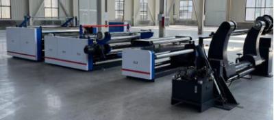 China Roll To Roll Plastic Film Paper Laminating Machine 150m/min 200 - 450gsm Papier Gram Te koop