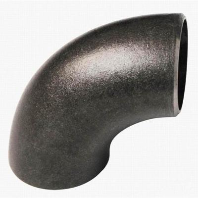 China Black Steel Elbow Pipe Connector / 90 Degree Pipe Fitting Seamless for sale