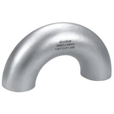 中国 Carbon / Stainless Steel 180 Degree Short Radius Elbow Pipe Fitting Silver Color 販売のため