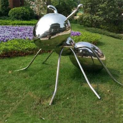 China Large Size Garden Decoration Metal Animal Art Stainless Steel Ant Sculpture for sale