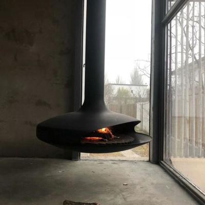 Китай Камин современной 600mm черной гостиницы приостанавливанный и повешенный деревянный горящий продается