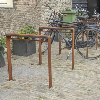 China Metal Street Landscape Architecture Corten Steel Public Bicycle Racks for sale