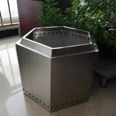 China Hexagon Wood Burning Fire Pit Double Stainless Steel Smokeless Stove For Camping for sale