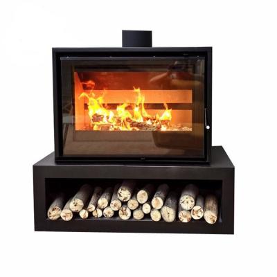 China Europe Indoor Heating Freestanding Mild Steel Wood Burning Fireplace Stove for sale