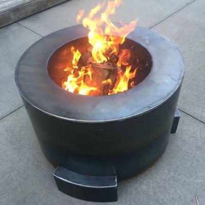 中国 900mmの庭の円形の金属の火ピットのテーブルを燃やす屋外の暖炉木 販売のため