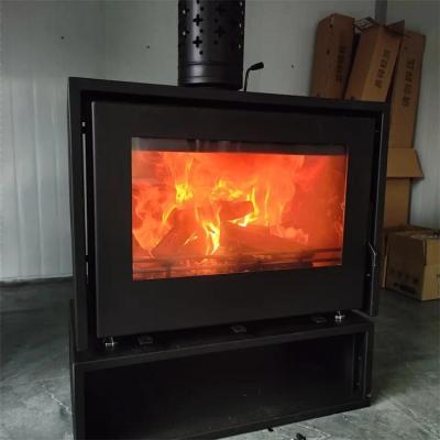 China Modern Style Wall Mounted Wood Burning Fireplace Stove With Glass Door for sale