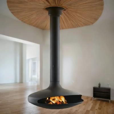 Chine Indoor Real Flame Decorative Hanging Fireplace Roof Mounted Suspended Stove à vendre