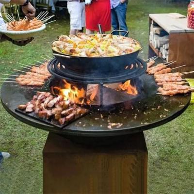 中国 Europe Garden Kitchens Fire Pit Barbeque Corten Steel Outdoor Charcoal Bbq Grill 販売のため