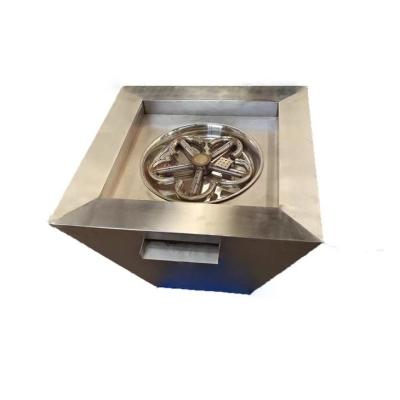 China Garden Water Feature Square Stainless Steel Water Pool Fire And Water Bowls for sale
