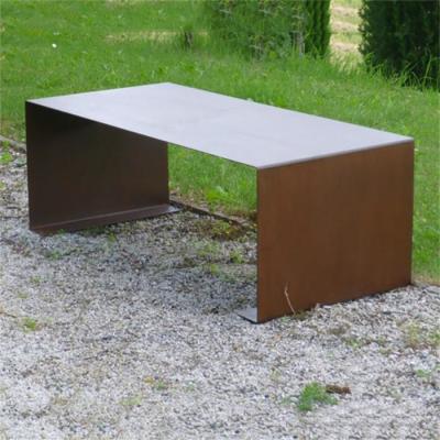 China Outdoor and Indoor Minimalist Design Patio Furniture Corten Steel Bench Legs for sale