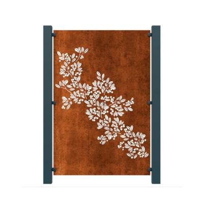 China Laser Cut Drift Design Corten Steel Privacy Screens Fence Panels For Garden for sale
