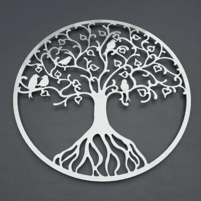 China Árvore moderna da escultura da parede do metal da arte de aço inoxidável da parede de suspensão da vida à venda