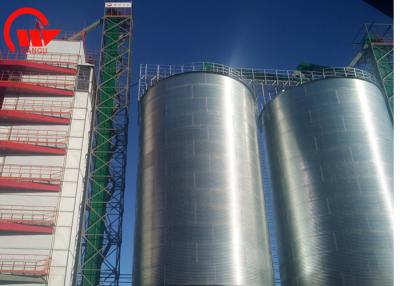 China Vertical 20 - los silos del metal 10000T para el almacenamiento del grano, inmersión caliente galvanizaron el grano Silo en venta