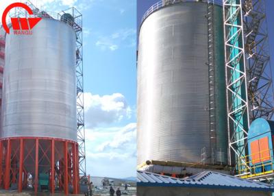 China Carton Steel / Stainless Steel Agricultural Feed Bins , 7.3m Dia Wheat Storage Silos for sale