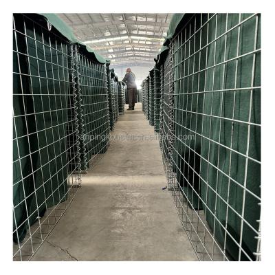 China Galvanized Defence Barriers 2x1x1 Flood Protection Barrier Bastion Wall Square Hole for sale